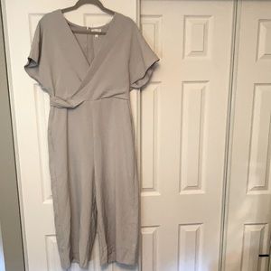 Leith Grey wrap front jumpsuit